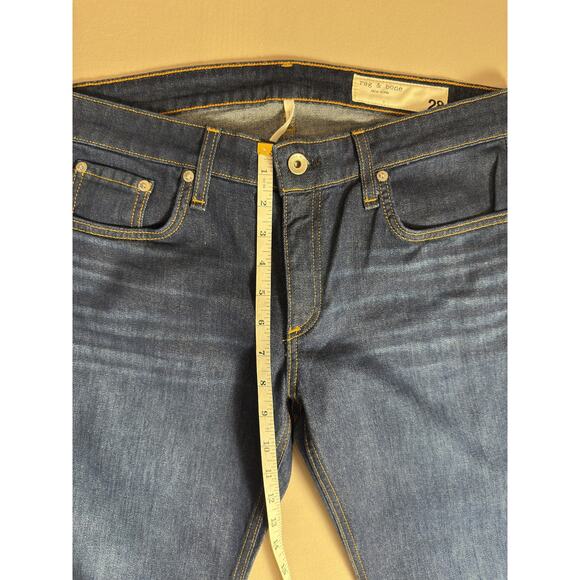 Rag & Bone Dre Low-Rise Slim Boyfriend Cambria/Dark Jeans Women Size 28 - Picture 4 of 11